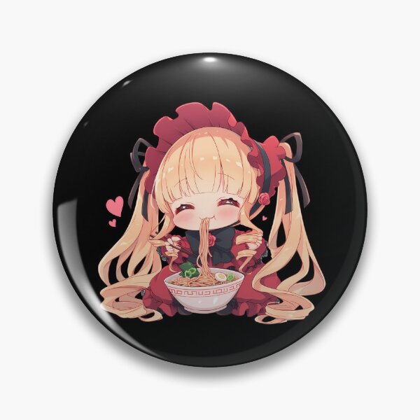Artikelvorschau, Shinku Rozen Maiden Anime Girl Kawaii Ramen Red Chibi Golden Curls entworfen und verkauft von Raslbazola.