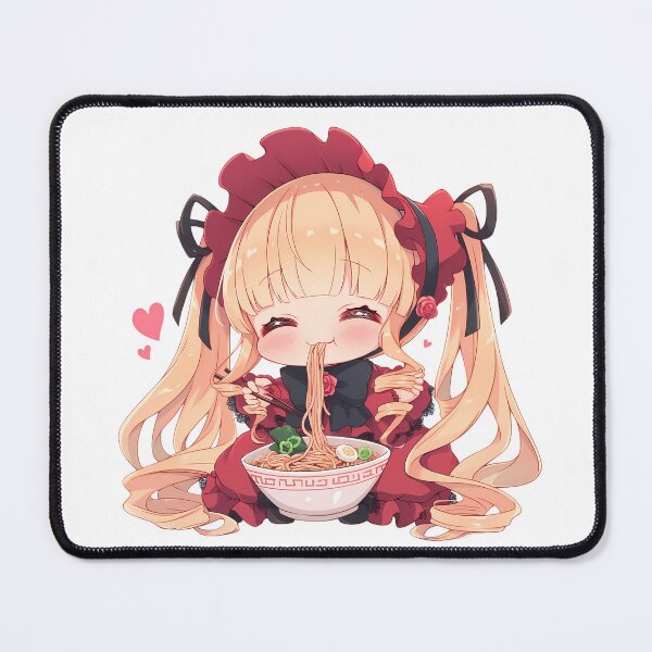 Artikelvorschau, Shinku Rozen Maiden Anime Girl Kawaii Ramen Red Chibi Golden Curls entworfen und verkauft von Raslbazola.