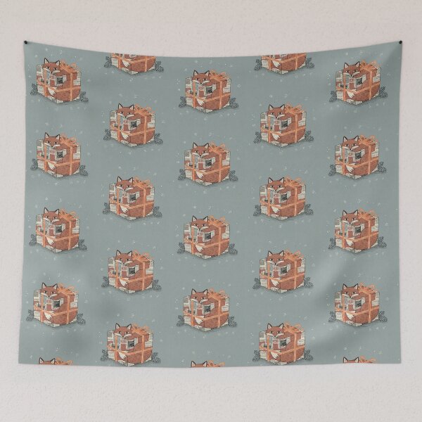 Item preview, Vintage Newspaper Wrapped Fox Surprise designed and sold by zzz888.