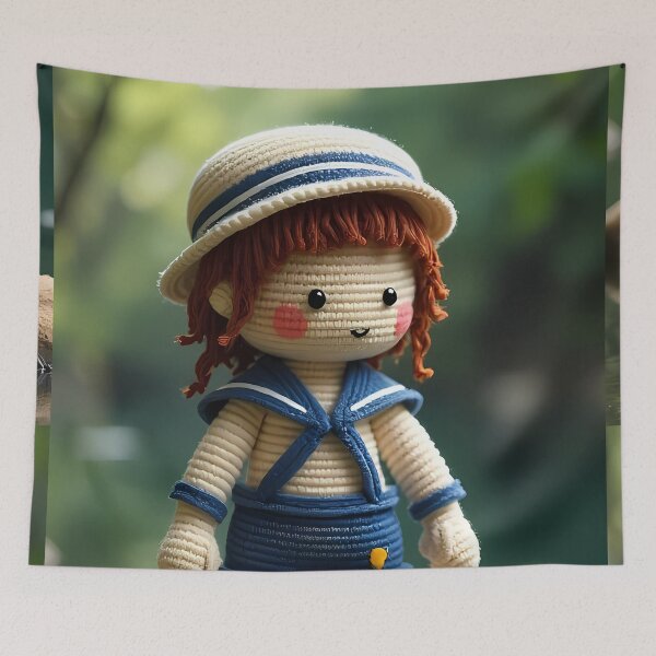 Item preview, Crocheted sailor doll outdoors designed and sold by Mianku | Für das Leben.