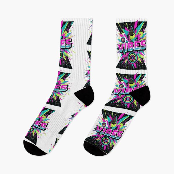 Item preview, Vibes Neon 80s Grid Burst designed and sold by Krfto.