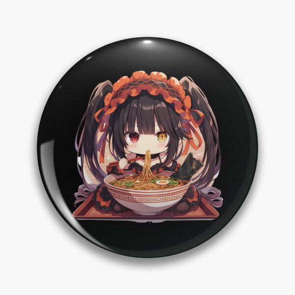 Item preview, Kurumi Tokisaki Date A Live Anime Girl Kawaii Ramen Orange Chibi Noodles designed and sold by Raslbazola.