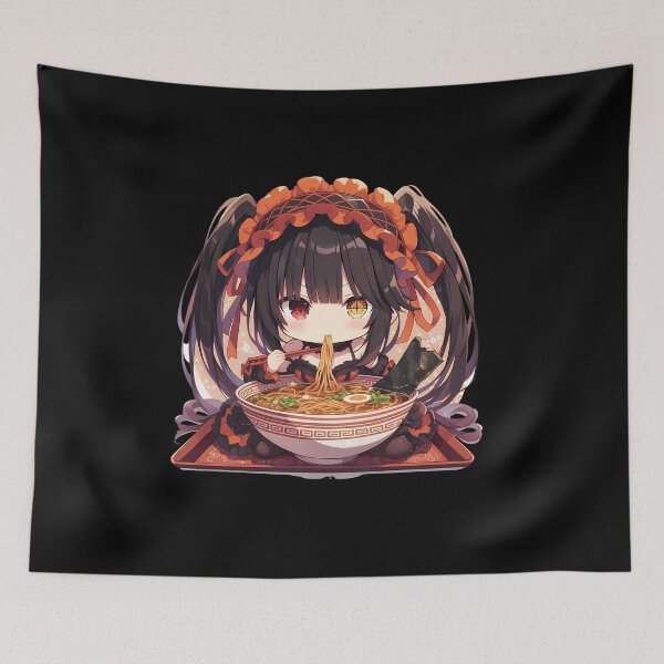 Item preview, Kurumi Tokisaki Date A Live Anime Girl Kawaii Ramen Orange Chibi Noodles designed and sold by Raslbazola.
