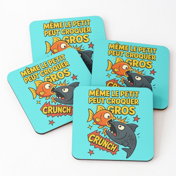 Item preview, Small Fish Big Bite – Bold Pop Art Cartoon Design designed and sold by PLUSHIWORLDtm.