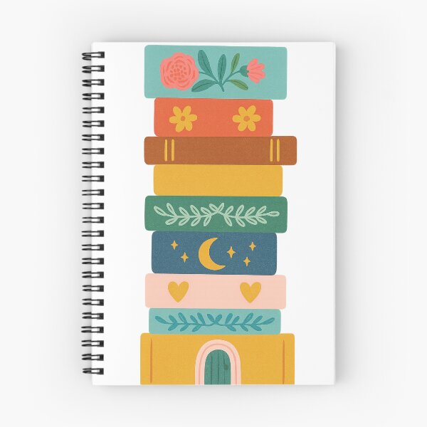 Item preview, Whimsical Bookstack | Bright Books with Decorative Covers designed and sold by SpencerReedDes.