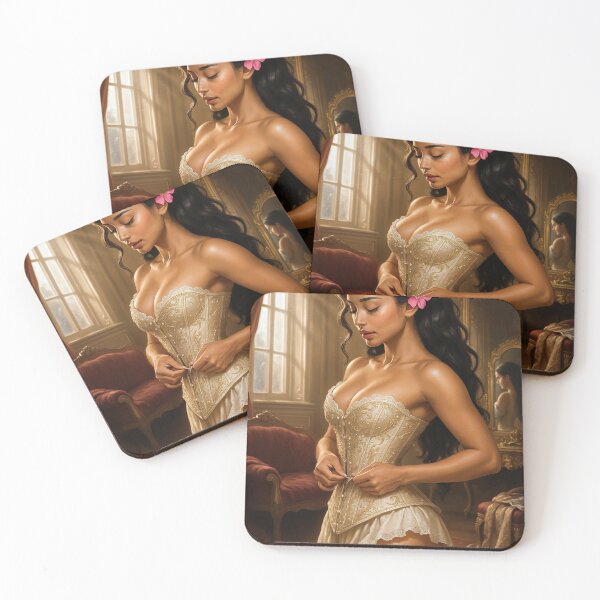 Item preview, Shanti Riveria in a corset in her boudoir designed and sold by CathryneDelamort.