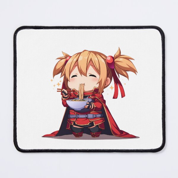 Item preview, Silica Sword Art Online Anime Girl Kawaii Ramen Red Chibi Noodles designed and sold by Raslbazola.