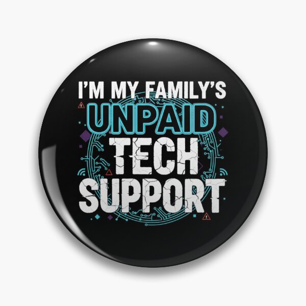 Item preview, Retro Tech T Shirt I’m My Family’s Unpaid Tech Support, Computer Error Gift, Pixel Graphic Tee designed and sold by Kukiishop.