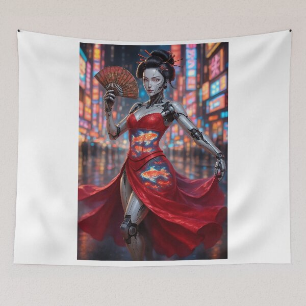 Item preview, Cyberpunk underworld android in koi corset dress designed and sold by CathryneDelamort.