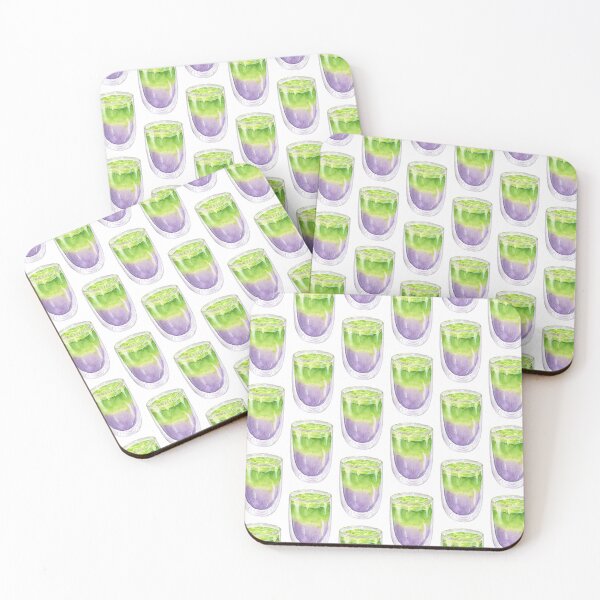 Item preview, Purple and Green Latte Watercolour designed and sold by MeiC-Artsy.