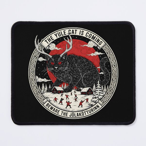 Item preview, Yule Cat Pagan Christmas Tarot Design Mystic Yule Decorations designed and sold by DesignsByAnett.