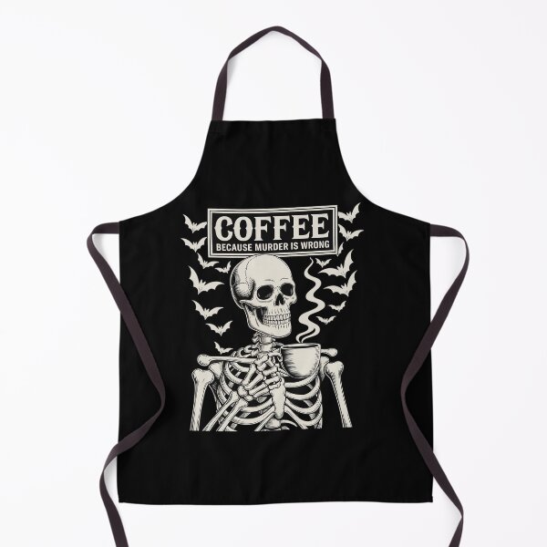 Item preview, Coffee Because Murder Is Wrong Skeleton Drinks Coffee Funny designed and sold by VerseFarm.