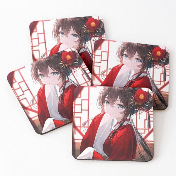 Item preview, Amiya Arknights Prelude To Dawn Anime Girl Red Kimono Japan designed and sold by Raslbazola.