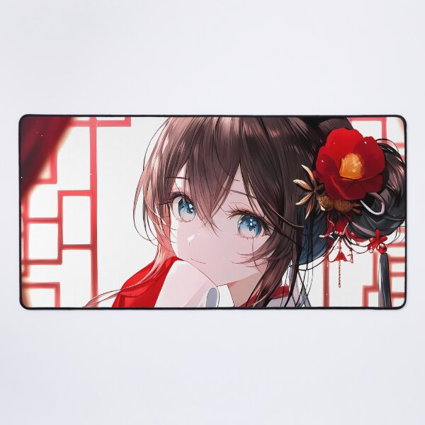 Item preview, Amiya Arknights Prelude To Dawn Anime Girl Red Kimono Japan designed and sold by Raslbazola.