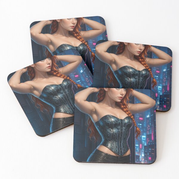 Item preview, Rowan Fletcher arms up corset cyberpunk city designed and sold by CathryneDelamort.