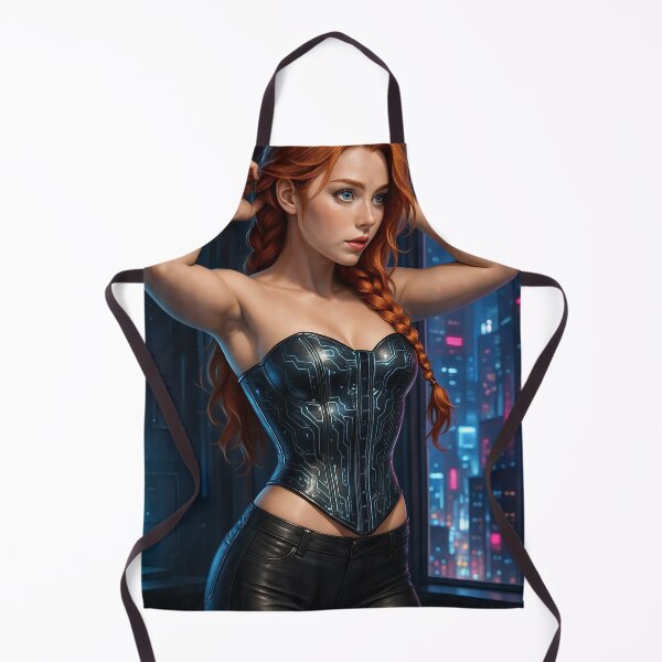 Item preview, Rowan Fletcher arms up corset cyberpunk city designed and sold by CathryneDelamort.