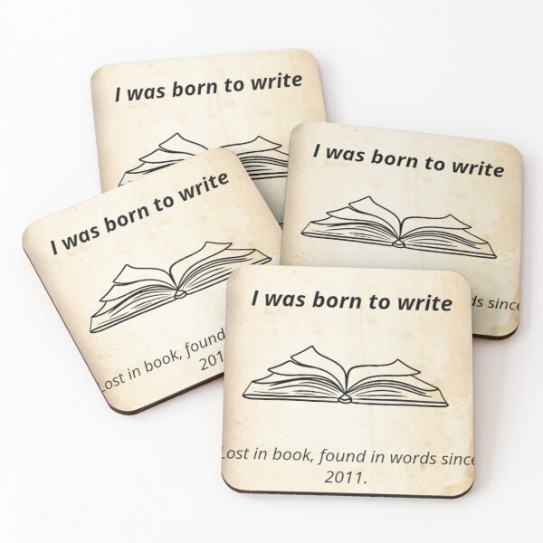 Item preview, I was born to write - Lost in books, find in words since 2011 - writer quote  designed and sold by Mastalina99.