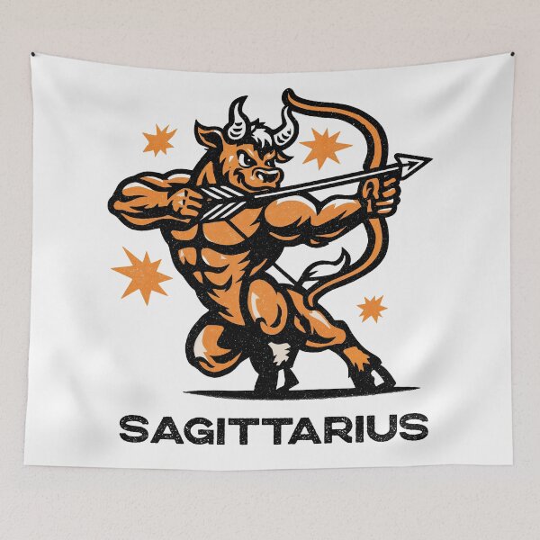 Item preview, Zodiac Power: Sagittarius Bull in Full Draw designed and sold by ForeverPrintsOK.