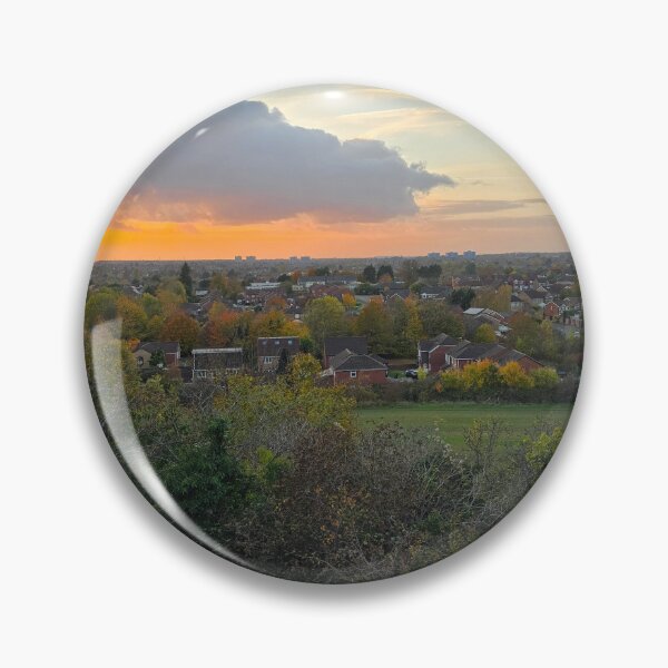 Item preview, Sunset Over the Rooftops – Chiltern Edge Golden Hour designed and sold by WildGatePrints.