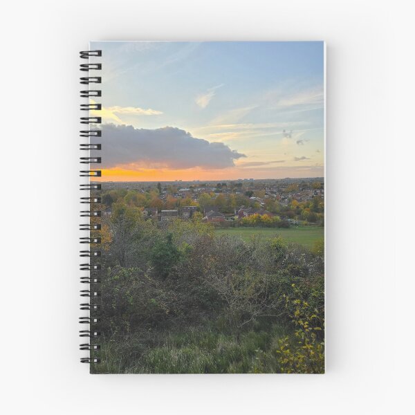 Item preview, Sunset Over the Rooftops – Chiltern Edge Golden Hour designed and sold by WildGatePrints.