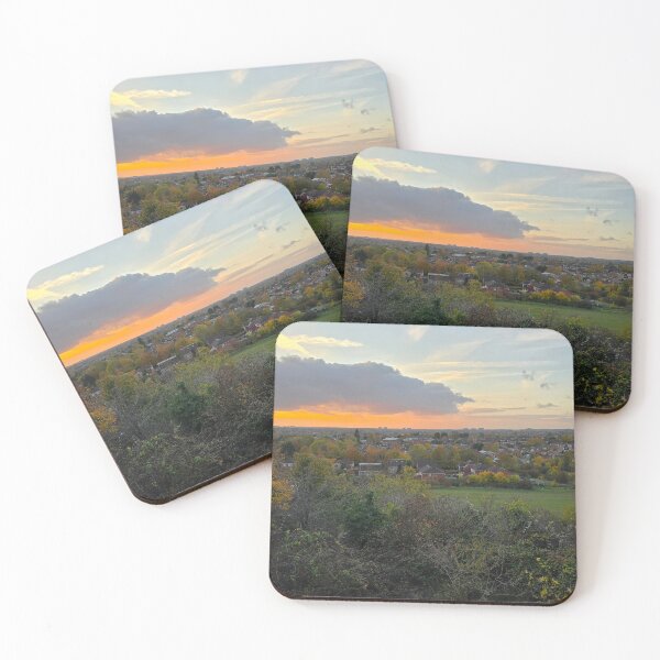 Item preview, Sunset Over the Rooftops – Chiltern Edge Golden Hour designed and sold by WildGatePrints.