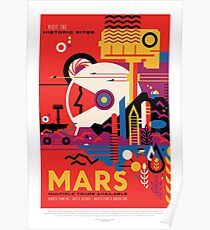 Mars - Exoplanet Reisebüro, JPL Travel Poster, Visionen der Zukunft, NASA, Planeten Poster