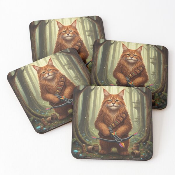 Item preview, Cat Wars Loyal Forest Giant Cat - Treat Bandolier & Toy Crossbow Art designed and sold by KaryaVisionSTR.