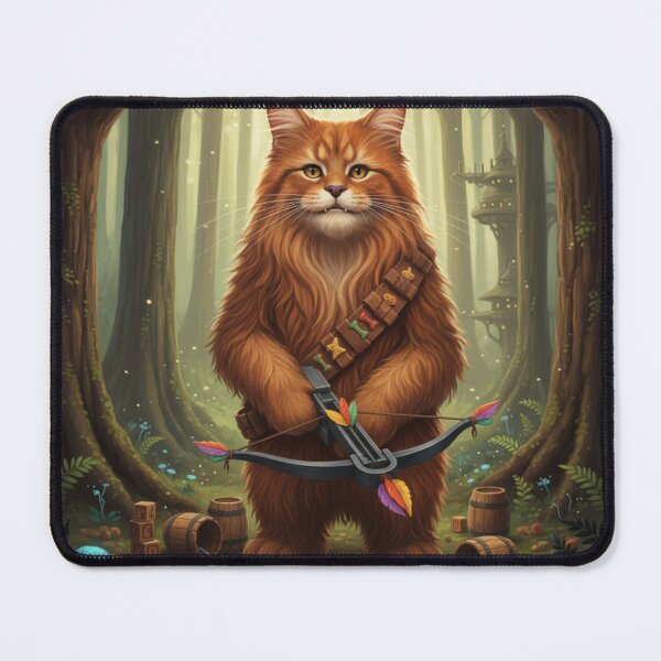 Item preview, Cat Wars Loyal Forest Giant Cat - Treat Bandolier & Toy Crossbow Art designed and sold by KaryaVisionSTR.