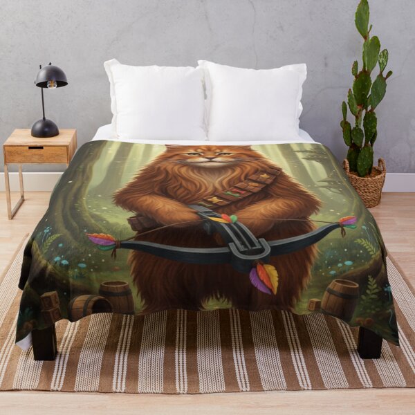 Item preview, Cat Wars Loyal Forest Giant Cat - Treat Bandolier & Toy Crossbow Art designed and sold by KaryaVisionSTR.