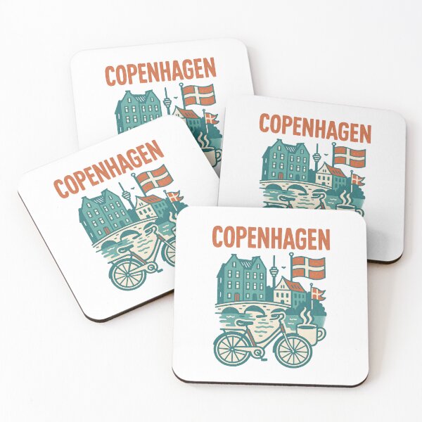 Item preview, Minimalist Copenhagen Sticker – Modern Denmark City Design designed and sold by Suzy Perez Art.