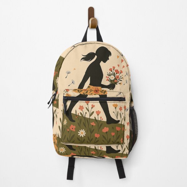Item preview, Girl with bouquet of flowers – Spring-like silhouette illustration full of lightness and nature designed and sold by MrsMimpi.