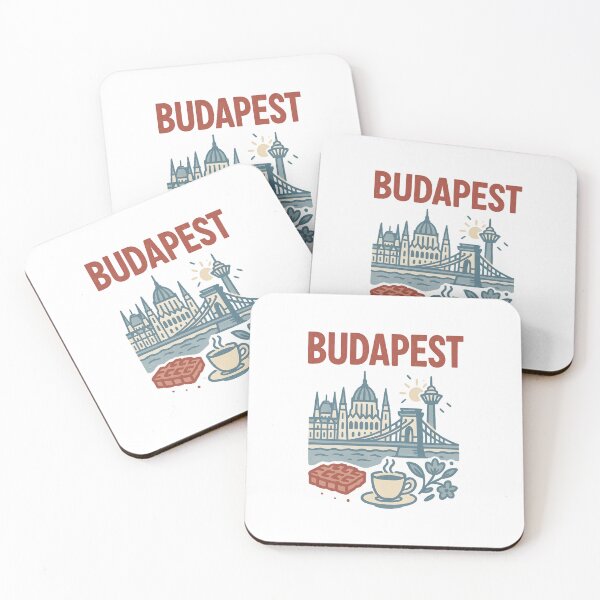Item preview, Budapest Hungary Minimal Line Art – European Travel Sticker designed and sold by Suzy Perez Art.