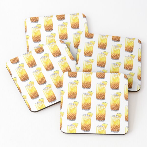 Item preview, Yellow Cocktail Watercolour designed and sold by MeiC-Artsy.