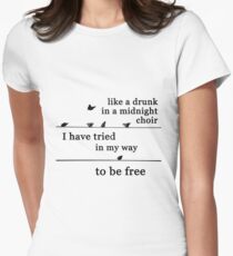 Bird on a wire Women's Fitted T-Shirt