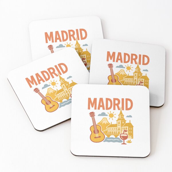 Item preview, Madrid Spain Minimal Line Art – European Travel Sticker designed and sold by Suzy Perez Art.