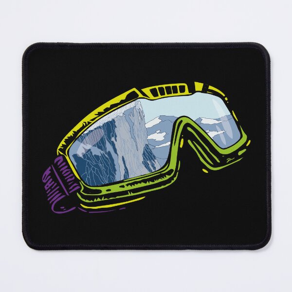 Item preview, Ski Goggles with Mountain Reflection | Aesthetic Winter Sport Line Art designed and sold by SKETCHYANDGRAPHIC.