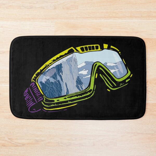 Item preview, Ski Goggles with Mountain Reflection | Aesthetic Winter Sport Line Art designed and sold by SKETCHYANDGRAPHIC.