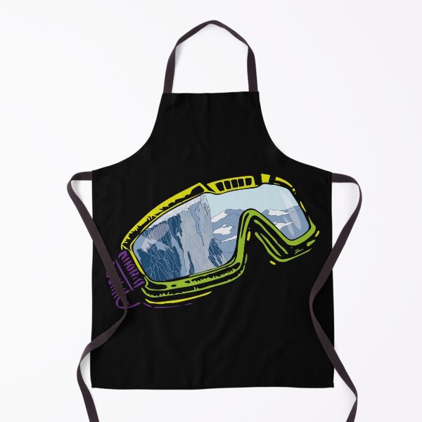 Item preview, Ski Goggles with Mountain Reflection | Aesthetic Winter Sport Line Art designed and sold by SKETCHYANDGRAPHIC.