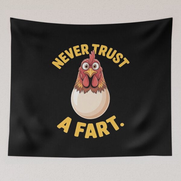 Item preview, Funny Chicken Never Trust A Fart  designed and sold by VerseFarm.
