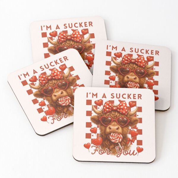 Item preview,  I'm A Sucker For You lollipop Highland Cow designed and sold by hautehub.