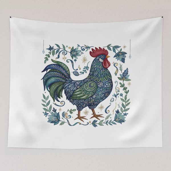 Item preview, Christmas Chicken Western Design designed and sold by DesignDenDo ⭐⭐⭐⭐⭐.