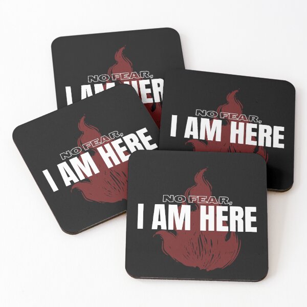 Item preview, I AM HERE Fire Quote | No Fear Red Flame Design designed and sold by samet-bas.