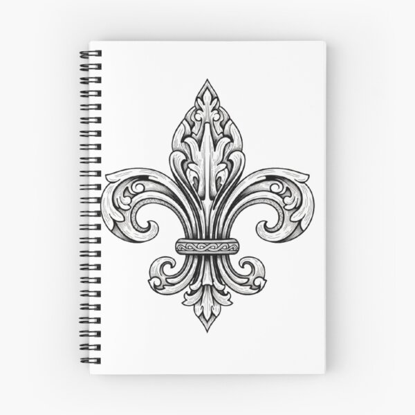 Item preview, Fleur De Lys Black White Heraldic Medieval Crest designed and sold by ProjectNoah.