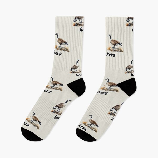 Item preview, Canada geese on rocks in watercolors "honkers" text, pun designed and sold by LiskoDesign.