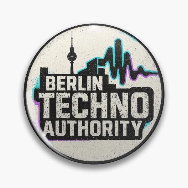 Item preview, Berlin Techno Authority – Minimal Industrial Techno Logo designed and sold by |TRSSHOP|.