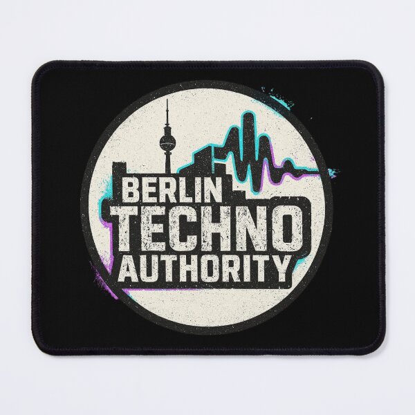 Item preview, Berlin Techno Authority – Minimal Industrial Techno Logo designed and sold by |TRSSHOP|.