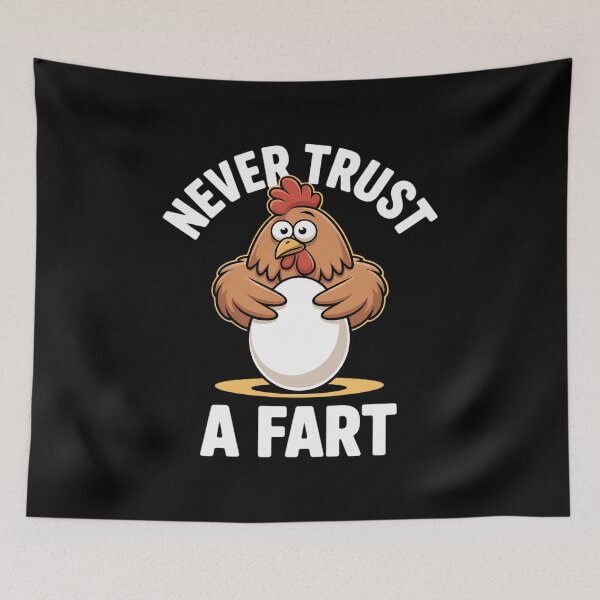 Item preview, Funny Never Trust A Fart Chicken  designed and sold by VerseFarm.