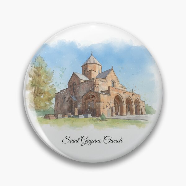 Item preview, Saint Gayane Church Watercolor Art  Armenia Historic Monastery designed and sold by NareArt.