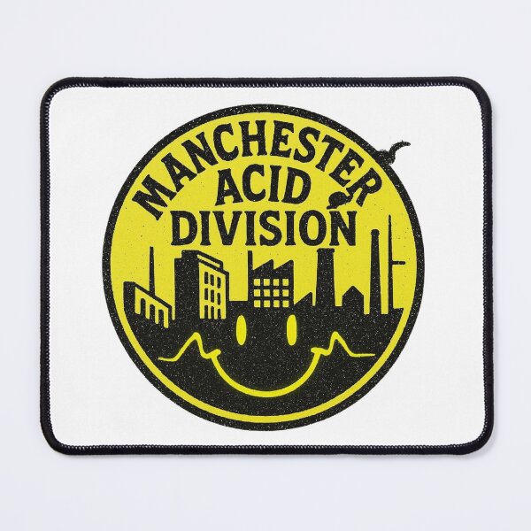Item preview, Manchester Acid Division – Yellow Acid House City Badge designed and sold by |TRSSHOP|.