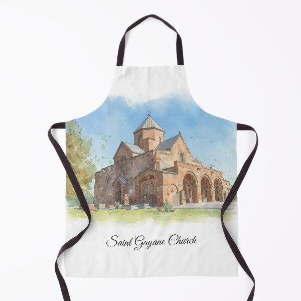 Item preview, Saint Gayane Church Watercolor Art  Armenia Historic Monastery designed and sold by NareArt.